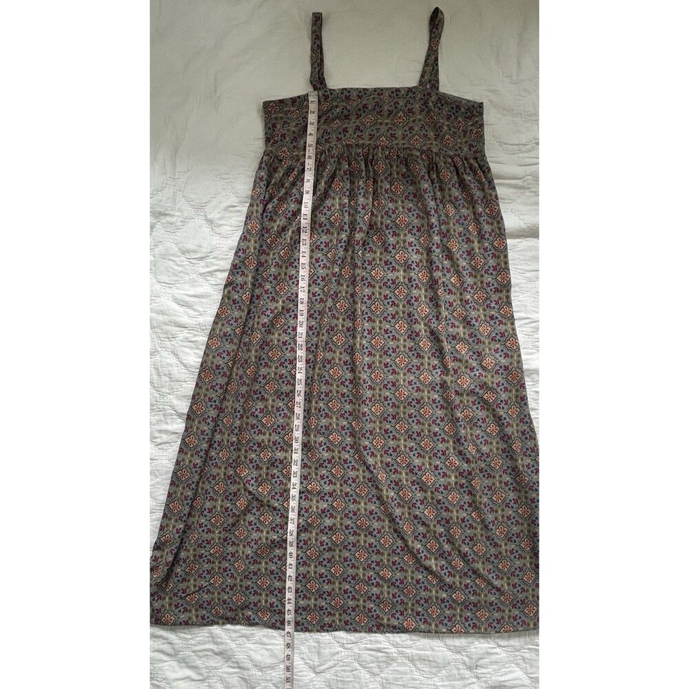 Natural Life Boho Maxi Dress Medium Floral Geometric Print Sleeveless Sundress - Picture 6 of 9